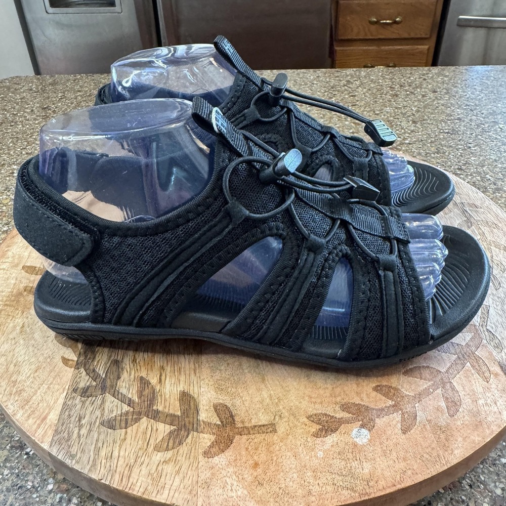 Hike Footwear Sandals Shoes Womens 6 EU36 Black HF Baresandals I Strappy Sport